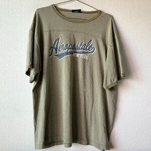 Aeropostale Vintage Made in Canada Green Distressed Tee Shirt Men's XL